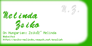 melinda zsiko business card